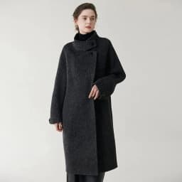 Wool Blends Coat Women Korean Thicken Long Jackets Oversized Lace Up Outwear Double-sided Cardigan Woolen Overcoat