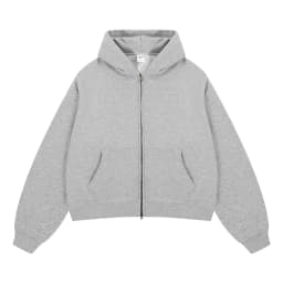 ZODF Trendy 2025 Winter Man Solid Fleece Boxy Hoodies Unisex 350gsm Double Head Zipper Hooded Sweatshirts Coat HY1122