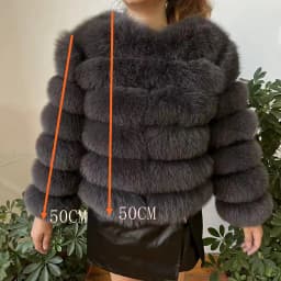 100% Natural Fur Jacket Real Fur Coat Winter Jacket Women Natural Fox Fur Luxury Fashion 50cm Short Jacket Wholesale Hot 2022