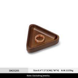 Oirlv Wooden Jewelry Tray Set Ring Storage Box Necklace Display Stand Watch Storage Box Entrance Decoration Car Key Organizer