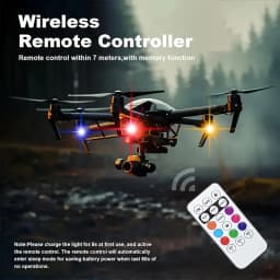 1-10PCS Motorcycle LED Aircraft Strobe Lights Drone Anti-collision Warning Lamp Flash Indicator With Wireless Remote Control