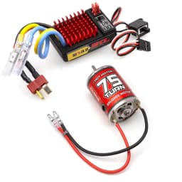 RCXAZ 540 PRO Brushed Motor Matched AEY60 Bidirectional 60A Brushed ESC Combo, RC Upgrade Mod Kit For 1/10 RC Vehicle Arrma Traxxas HSP Redcat RC4WD Tamiya Axial SCX10 D90 1/10 RC Crawler Offroad Truck Buggy