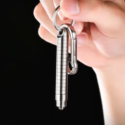 Necklace Pendant Mini Titanium Portable Signature Pen EDC Portable Keychain Pen Travel Metal Ballpoint Pen Break Windows Tool