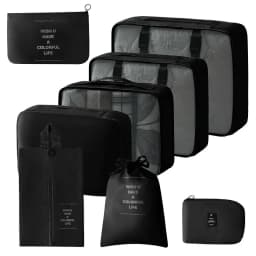 8Pcs Travel Organizer Set Portable Folding Suitcase Packing Cubes for Clothes Shoes Tidy Pouch Luggage Storage Bags