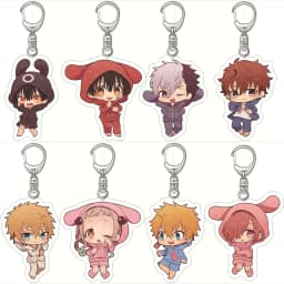 8pcs/set Anime Hanako-kun Keychain Key Chain for Accessories Cute Bag Pendant Key Ring Acrylic Cartoon Friends Gift wholesale