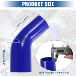 UXCELL 45 Degree 51mm-63mm 70mm-76mm ID 4Ply Car Elbow Reducer Silicone Hose Coupler Intercooler Tube Intake Piping