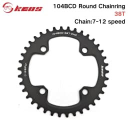 Deckas 104BCD Round Narrow Wide Chainring MTB Mountain Bike Bicycle 104BCD 32T 34T 36T 38T Crankset Tooth Plate Parts 104 BCD