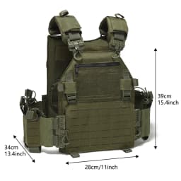 Multi Functional Quick Release Vest Laser Cutting MOLLE Hunting Vest Waterproof and Wear-Resistant Outdoor Training Vest