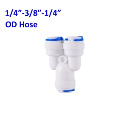 Reverse Osmosis Quick Connector 1/4"3/8"OD Hose Tee Y Coupling 4 Way Equal Convert Elbow Straight RO Water Aquarium Pipe Fitting