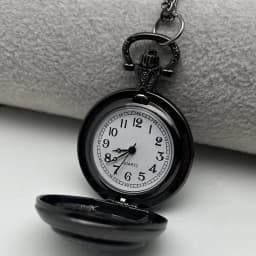 Vintage-Style Clever Crow Exquisite Pocket Watch - Quartz Movement, Round Dial, Unique Black Necklace Souvenir Gift For Children