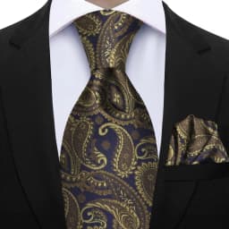 Men's 2pcs Paisley Tie Set Luxury Wedding Blue Brown Grey Necktie Handky Gift For Men Fashion Designer Business Party Tie Gift
