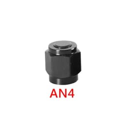 1PC Adapter Female Flare End Cap Plug Tube Fitting AN4 AN6 AN8 AN10 AN12 High Quality Hex Head Port Fitting Aluminum Black