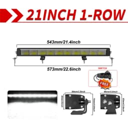 CO LIGHT ECE R112 R10 R7 32" LED Light Bar Single Row Flood Spot Combo Beam DRL Off Road Lights for Trucks ATV UTV Boat Pickup