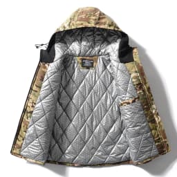 Men's Thermal Reflection Tactical Jacket Winter Short Padded Coat All Terrain Camo Outdoor Windproof Military for Hunting