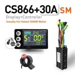 Ebike SineWave Three Mode Controller 24V-52V 17A 26A 30A 40A 45A TFT Display Throttle Hall Unlimited Motor 350W-2000W Moto