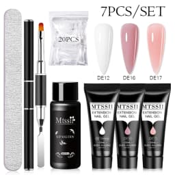 MTSSII 20m Extension Nail Gel Set Manicure Set Finger Quick Buliding Extension Gel Nail Polish Kit Soak Off UV Gel LED Nail Art