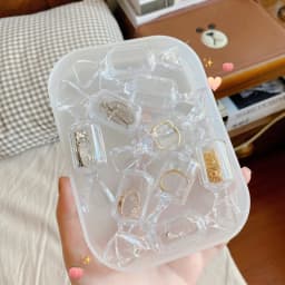 10Pcs Creative Transparent Candy Shape Mini Plastic Box Rings Earrings Jewelry Box Jewellery Storage Boxes Organizer Box Gift