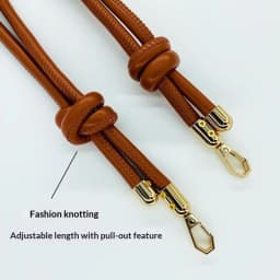 1Pc Adjustable Leather Purse Strap Adjustable Bag Strap Replacement With Metal Buckles For Shoulder Cross Body Bag
