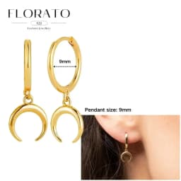 925 Sterling Silver ear needles Animal Butterfly/Elephant/Shell Pendant Hoop Earrings For Women Fashion Jewelry Accessories