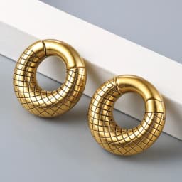 Giga 6mm Ear Hoop Stretcher Weights for Stretched Ears, 2g Stainless Steel 316L Ear Plugs Hanger Expander Body Piercing Jewelry