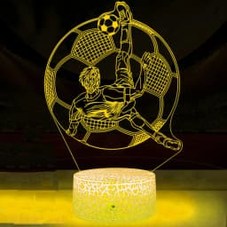 Soccer Night Light for Kids Room Decor 7 Colors Football Lamp Bedside Table Birthday Christmas Gifts for Boys Girls Sports Fans