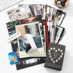 TIANZI 58 sheets Nostalgic Memory Series Kawaii English Die Cut Sticker Book Creative Handbook DIY Scrapbook Aesthetic Supplies