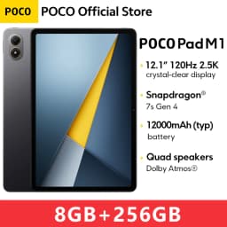 Newest POCO PAD M1 Global version Tablet Snapdragon 7s Gen 4 12.1" 120Hz 2.5K display 12000mAh 33W Fast charging Pad PC