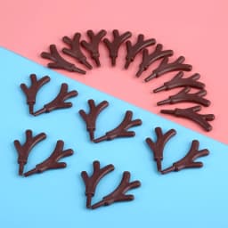 20pcs Branch Antlers Snowman Hand Mini Plastic DIY Christmas New Year Ornament Craft Elk Antler Buckhorn White/Brown Decoration