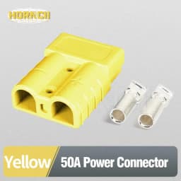 50A 2 Pin Power Connector 600V DC Two-pole Battery Quick Connector SB50 Charging Plug for Forklift Car RV Battery UPS Inverter