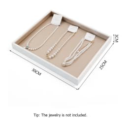 PU Leather Jewelry Display Tray for Drawer Counter Top Pendant Earrings Necklace Ring Organizer Bracelet Holder Storage Showcase