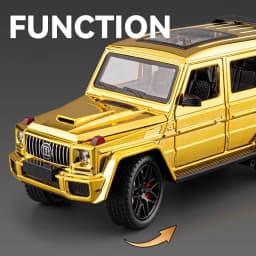 1:24 Benzs G63 AMG SUV Alloy Car Model Sound and Light Pull Back Children's Toy Collectibles Birthday gift