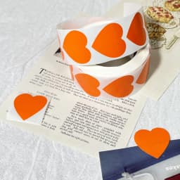 500Pcs Chroma Labels Stickers Color Code Dot Labels Stickers 1 Inch Heart Red, ,Yellow,Blue,Pink,Black,Stationery Stickers