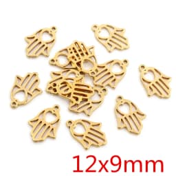 10pcs/lot 316 Stainless Steel Gold Plated Tree Moon Butterfly Small Charms Pendant For Necklace DIY Jewelry Making