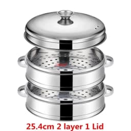 Stainless Steel Steamer fish steamed stuffed bun Rack Kitchen Tools Multilayered Insert With Holder instant pot steamer basket