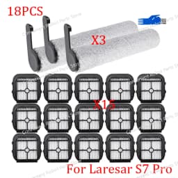 Compatible For Laresar S7 Pro Wet and Dry Vacuum Cleaner Accessories Brush Roller Filter Replaceable Vacuum Cleaner Accessories