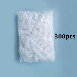 300/100/Pack Heavy-Duty Elastic High-Quality Disposable Shower Caps - Transparent Plastic Disposable Head Covers for Travel, Hair Salons, Hair Dyeing, and Haircuts, Suitable for Hair Care, Swimming, and Bathing - Indoor Shoe Covers, Clean and Hygienic, Durable and Hygienic Design, Secure Fit, Easy to Put on and Take Off, Protects Hair | Stable Non-Slip Headgear | Disposable Toiletries