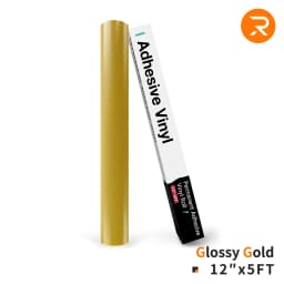 HTVRONT 12"X 5ft Permanent Adhesive Vinyl Roll 30x152cm Glossy Self-adhesive Film For Cricut Craft Art Sign Decal Windows Glass