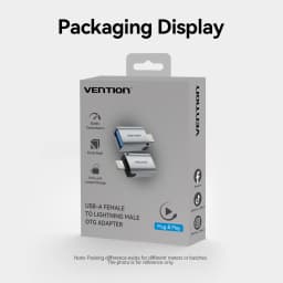 Vention Lighting OTG Adapter Lighting Male to USB A Female Converter for iPhone 14 13 12 iPad Xr Pro Max Lighting USBA Connector
