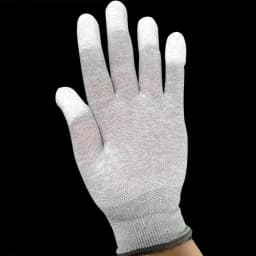 Nylon-Carbon Anti-static Gloves Tool PU Finger Coating White Working Gloves ESD Non-slip Safety Work Gloves Electronic