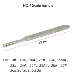 Extra Long Stainless Steel Surgical Knife Handle, 3 # 4 # 7 # 9 # Round Knife Holder for Hobby Carft Carving Model DIY blade