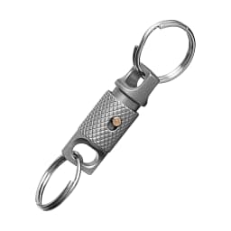 Titanium Alloy Knurling Keychain Quick Dismantling 360 Degree Rotation Portable Firmness Corrosion Resistance Outdoor EDC Tool