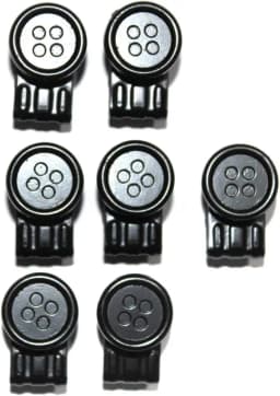 Melo Tough Movable No Sew Button End Brace Suspender Button Clips Set of 7 Pack