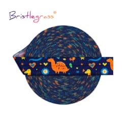 BRISTLEGRASS 2 5 10 Yard 5/8" 15mm Cherry Print Foldover Elastic FOE Spandex Satin Band Tape Hair Tie Headband Dress Sewing Trim