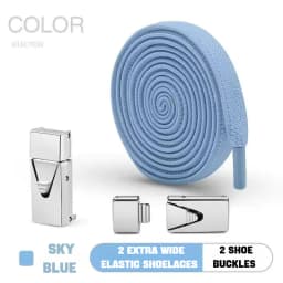 1Pair No Tie Shoe laces Elastic Laces Sneakers Boots Lock Shoelaces without ties Kids Adult 8MM Wide Rubber Bands Flat Shoelace