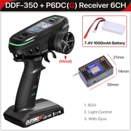 DUMBORC DDF-350 Transmitter with Receiver 2.4G 10CH Digital Radio Remote Controller for RC Car Boat Tank LCD FHSS System