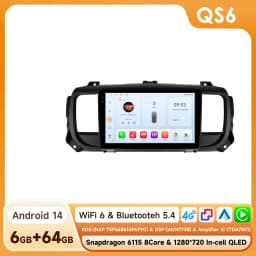 Hizpo Wireless CarPlay Android Auto For Peugeot Expert 3 Citroen Jumpy 3 SpaceTourer 2016 - 2021 Car Radio Multimedia Video GPS
