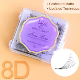 NEW Song Lashes Promade Fans Pointy Base Loose Fans Sharp Thin Root Korea PBT Material 500 Fans
