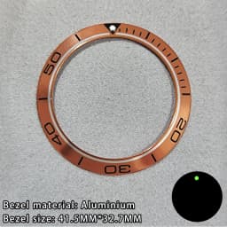 41.5mm Sloping Ceramic/Aluminum Luminous Bezel Insert For 43mm Case Watch Accessories Inner Diameter 32.7mm Bezel Accessories