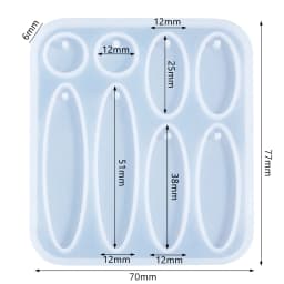 1pc Geometric Earring Pendant Silicone Mold Epoxy Resin Mould For DIY Ornaments Necklace Charms Jewelry Making Tools Accessories