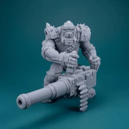 Fantasy Orc Warrior Miniature Set, Unpainted 3D Printed Models for Tabletop RPG and Collecting